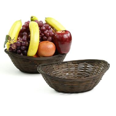 bamboo oval tray dark brown small bo211 1dkb handles bowls