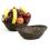 bamboo oval tray dark brown small bo211 1dkb handles bowls
