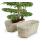 large bamboo peanut shape white wash tray bo418 1w handles