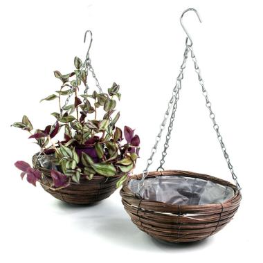 woodchip strip hanging basket stained hd34 1s wholesale wall baskets