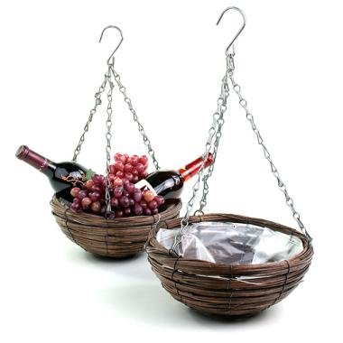 woodchip strip hanging basket stained hd34 1s wholesale wall baskets