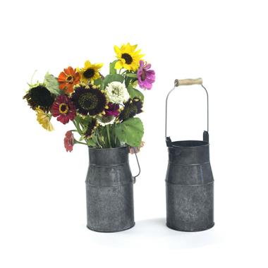 metal galvanized milk pewter finish yy11 1pew wholesale containers french