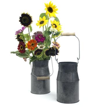 metal galvanized milk pewter finish yy11 1pew wholesale containers french