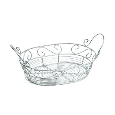 wire oval bowl silver finish by881 1 wholesale containers