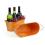12  oval tin tub orange by14 1or wholesale metal containers tubs