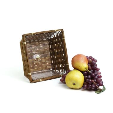 8 inch stained bamboo square tray to708 1s handles bowls