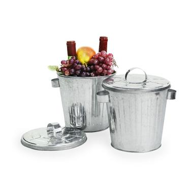 8  galvanized trash by65 1 wholesale metal containers novelty 6