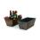 14  rectangle tin tray rust finish ty35 1rst wholesale metal containers rect