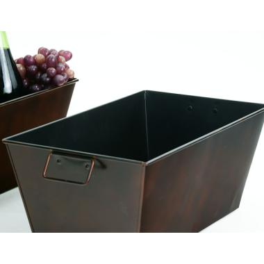 14  rectangle tin tray rust finish ty35 1rst wholesale metal containers rect