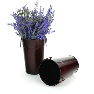 55  french bucket burgundy by885 1bdy wholesale metal containers market buckets