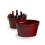 14  tin oval deep tub transparent red by24 1tpr wholesale metal