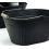 ribbed tin oval shop brushed black by671 1 wholesale metal containers