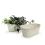 14  bamboo double planter bo771 1w handles bowls trays