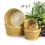 woodchip round bowl honey color s4 bd706 4 handles bowls