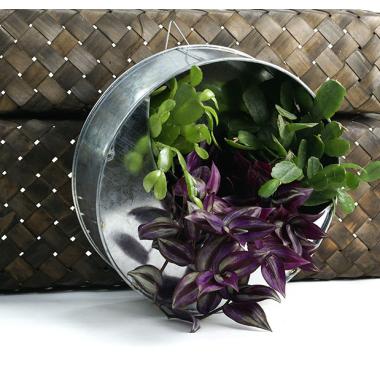 moon tin wall basket galvanized wy50 1 wholesale metal containers novelty