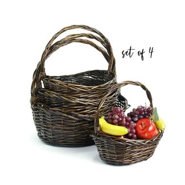 willow oval boat shop sw384 4 wholesale basket containers handled baskets large
