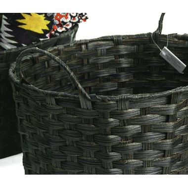woven oval storage bin dark brown tp121 1dkb handles bowls