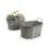 woven oval storage bin grey 2 tone tp145 1 handles bowls