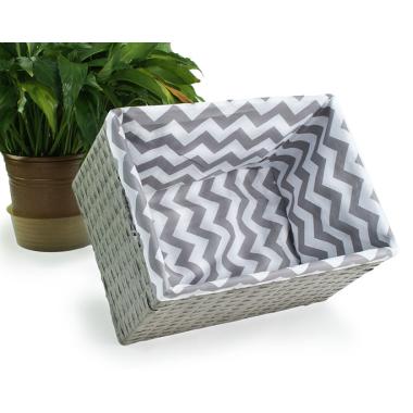 large woven synthetic rectangle storage bin tp424 1gry handles bowls