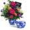 5x4 solid iron metal pot blue paisley by75 1b wholesale containers
