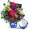 5x4 solid iron metal pot blue paisley by75 1b wholesale containers