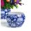 5x4 solid iron metal pot blue paisley by75 1b wholesale containers