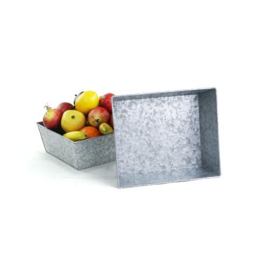 12  square galvanized tray ty52 1 wholesale metal containers rect sq ov