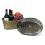 14  bamboo double planter stained bo771 1s handles bowls trays