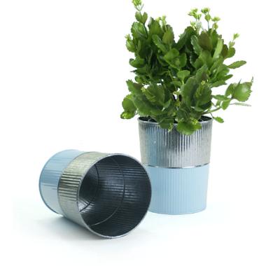 6  galvanized bucket tall ribbedblue base by127 1lb wholesale pot covers
