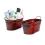 12  oval tin translucent red tub by14 1tpr wholesale metal containers