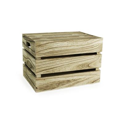 wood crate med burnt finish lid td35 1med handles