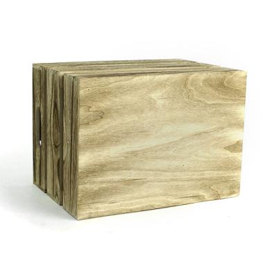 wood crate med burnt finish lid td35 1med handles