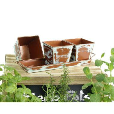 verdigriscopper herb container by42 1ver wholesale metal containers pails pots rect sq