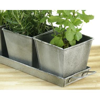 vintage herb container by42 1vin wholesale metal containers pails pots rect sq
