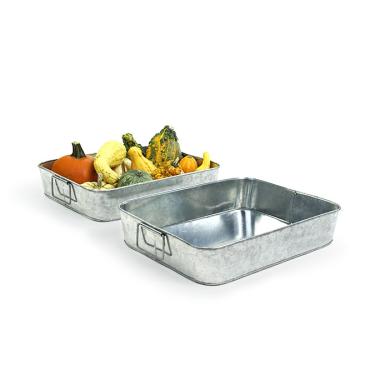 15x12x3 rectangle galvanized tray ty37 1 wholesale metal containers rect sq ov
