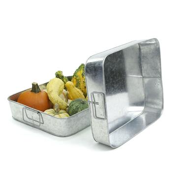 15x12x3 rectangle galvanized tray ty37 1 wholesale metal containers rect sq ov