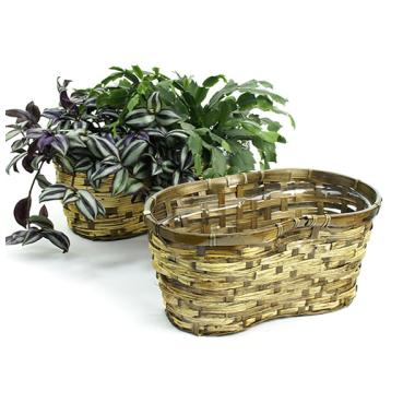 bamboo peanut shape stained bo318 1s handles bowls trays