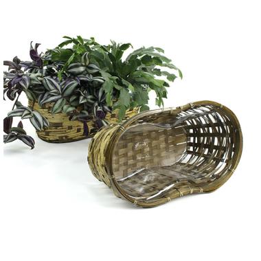 bamboo peanut shape stained bo318 1s handles bowls trays
