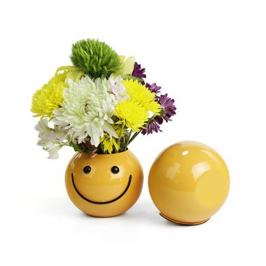 solid iron bowl smiley face golden yellow by207 1 wholesale metal