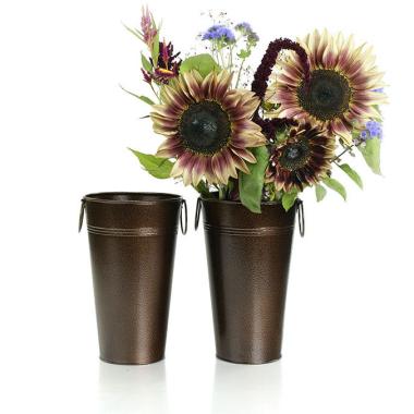 french bucket brown powder coated finish by883 1br wholesale metal containers