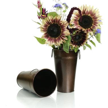 french bucket brown powder coated finish by883 1br wholesale metal containers