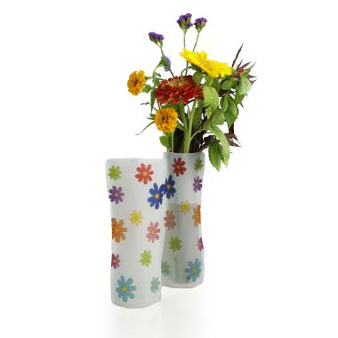 poly collapsible vase colorful daisies 10pk vp201 10 wholesale vases