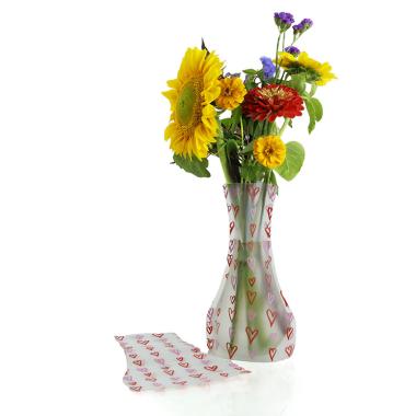 poly collapsible vase hearts 10pk vp302 10 wholesale vases black