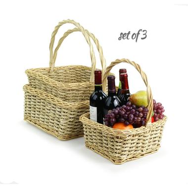 sq peeled willowcorn husk shop s3 sb22 3 wholesale basket containers handled