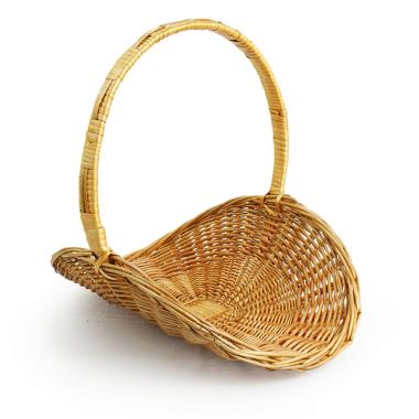 peeled willow oval fireside basket 18 honey