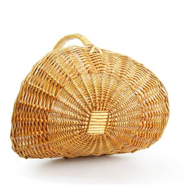 peeled willow oval fireside basket 18 honey