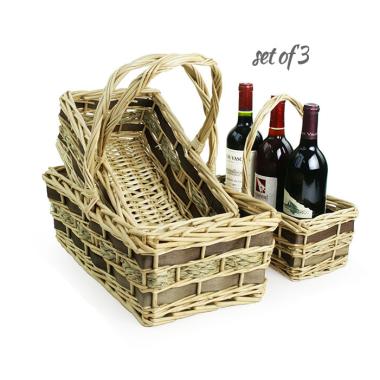 peeled willow woodchip rect shop s3 sw126 3 wholesale basket containers