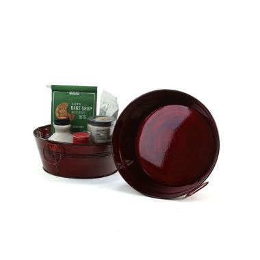 10  tin round tub translucent red by25 1tpr wholesale metal containers