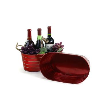 tin oval tub translucent red gold ribbing by82 1tpr wholesale metal