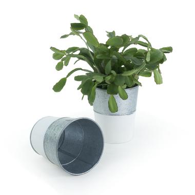 475  galvanized vasewhite base by125 1w wholesale pot covers metal containers